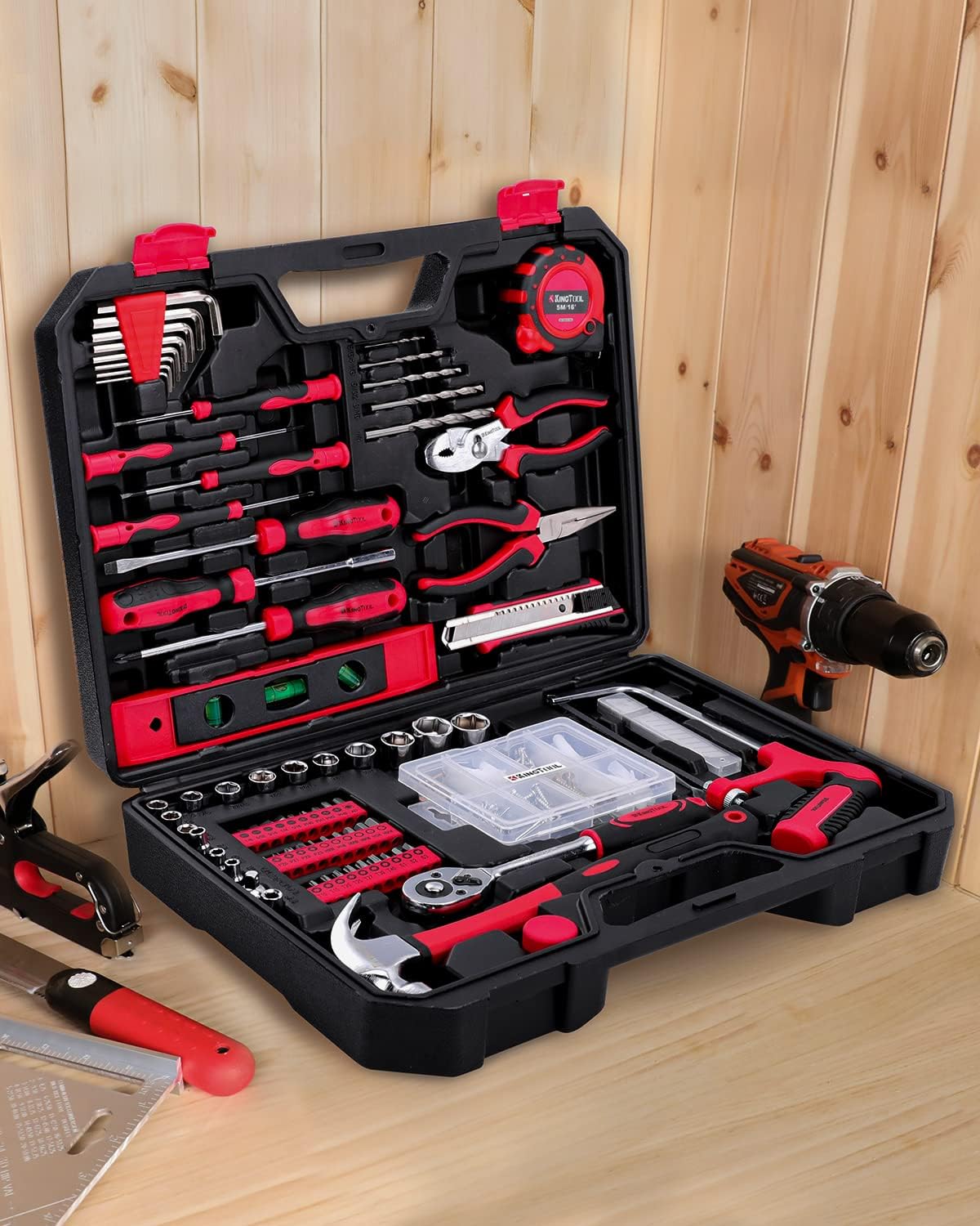 KingTool - Kit de herramientas mecánicas de reparación general para...