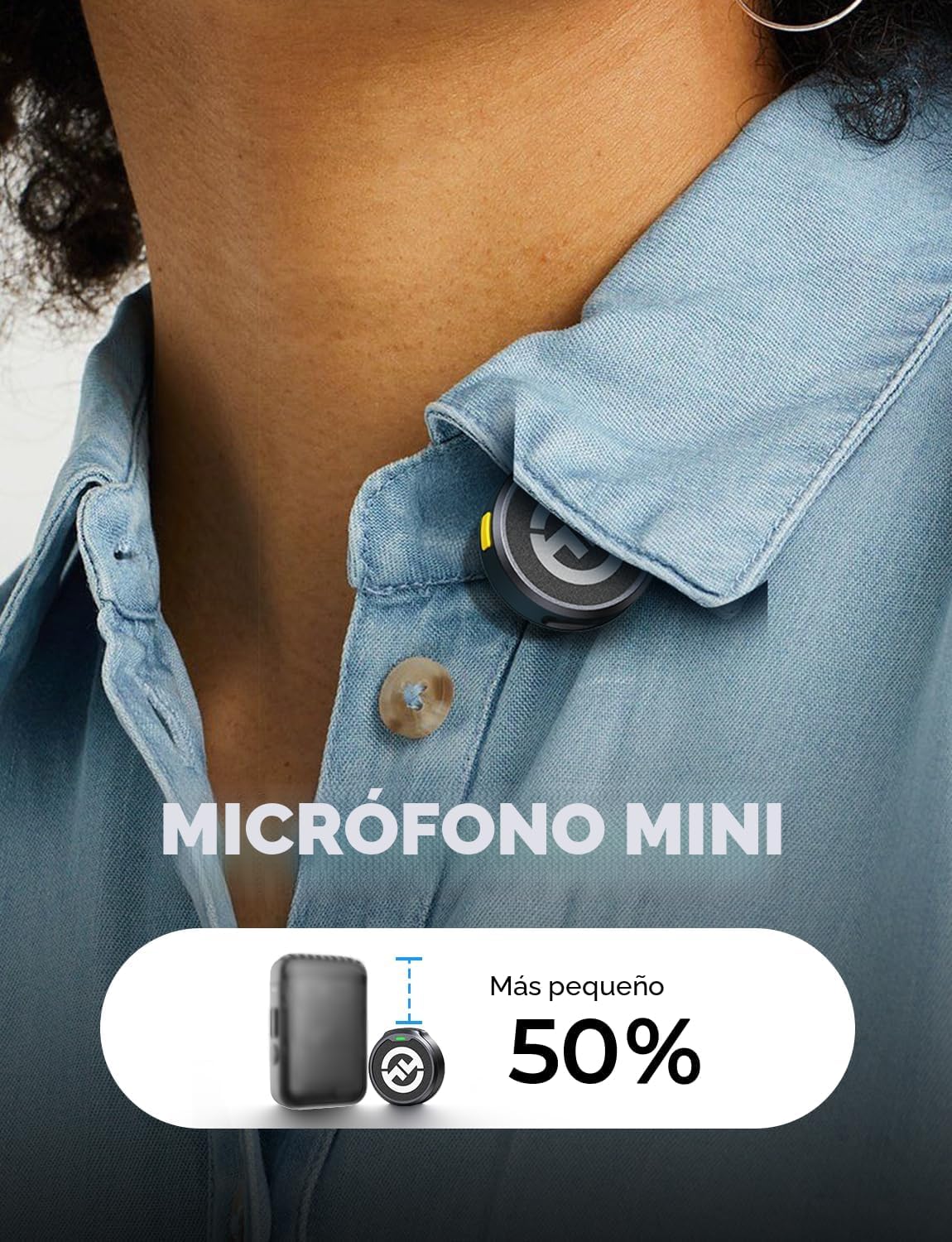 Micrófono inalámbrico Hollyland Lark M2 para iPhone 14 y versiones...