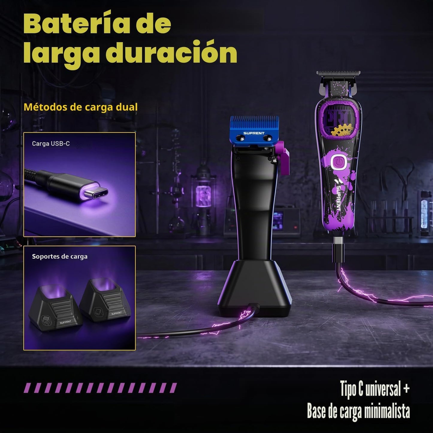 SUPRENT Cortapelos profesional para hombres, juego de cortapelos in...