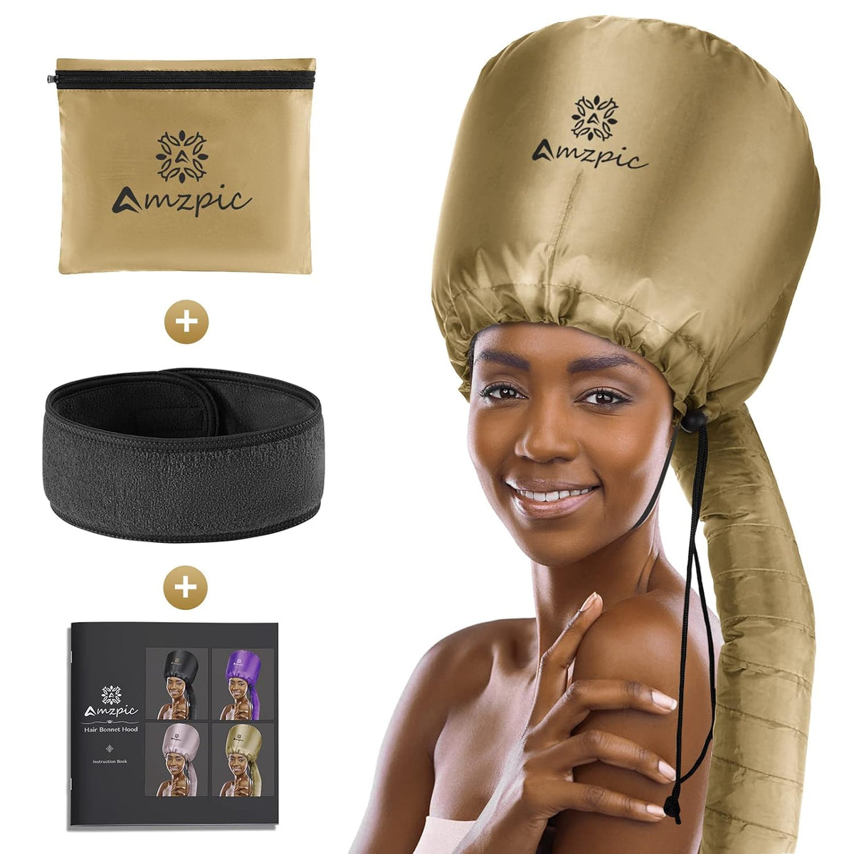 Accesorio para secador de pelo de capó, suave, ajustable, extra gra...