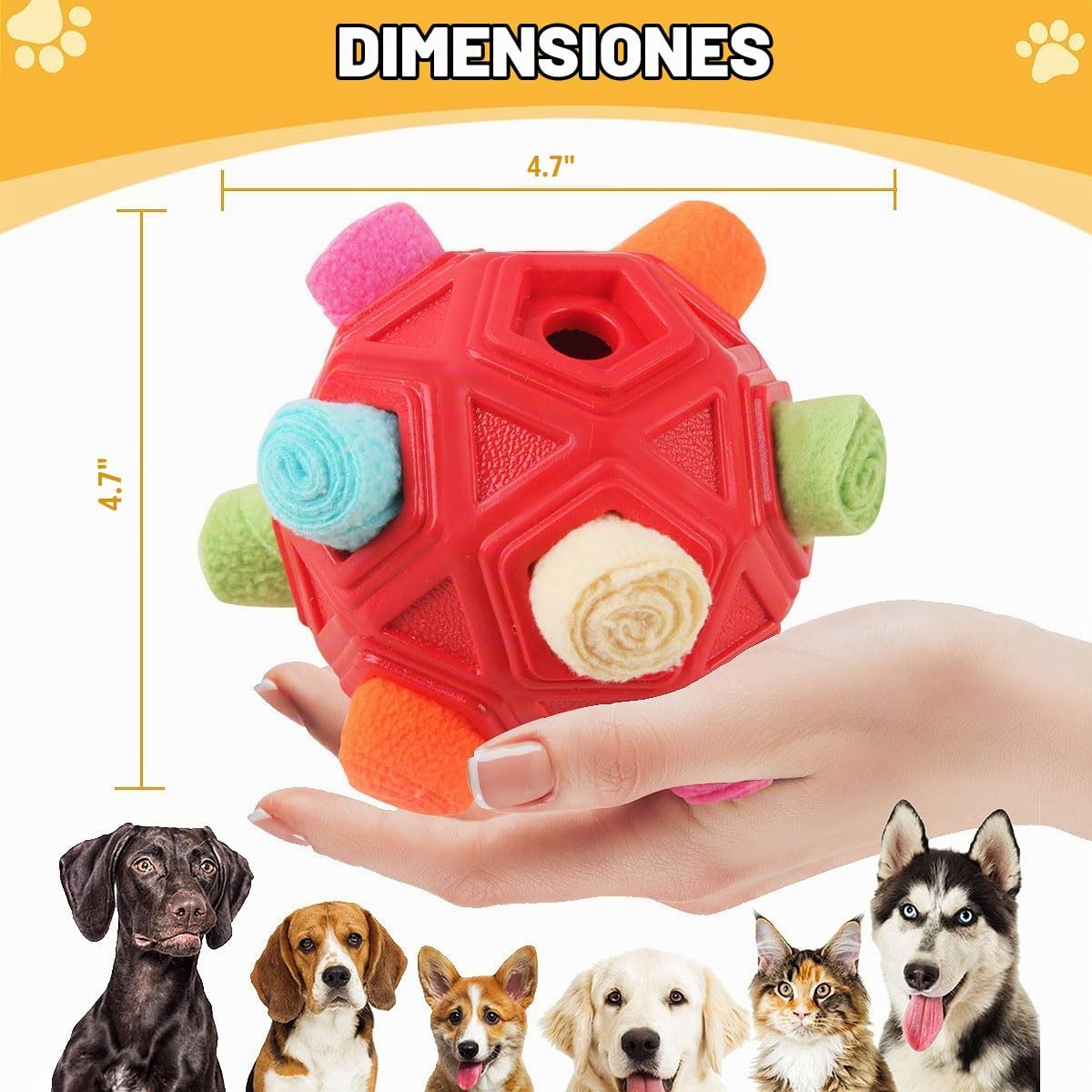 Petration Pelota Olfateadora para Perros - Juguetes de Rompecabezas...