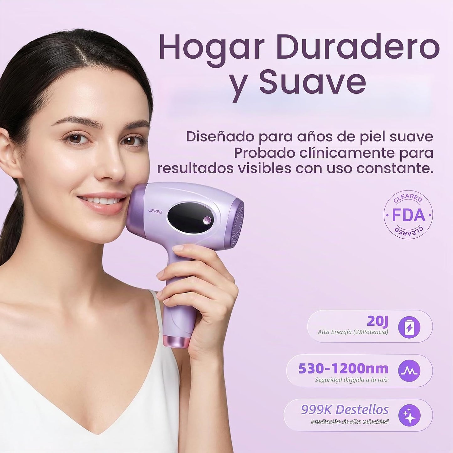 Ufree Dispositivo de depilación IPL, cuerpo completo para mujeres y...