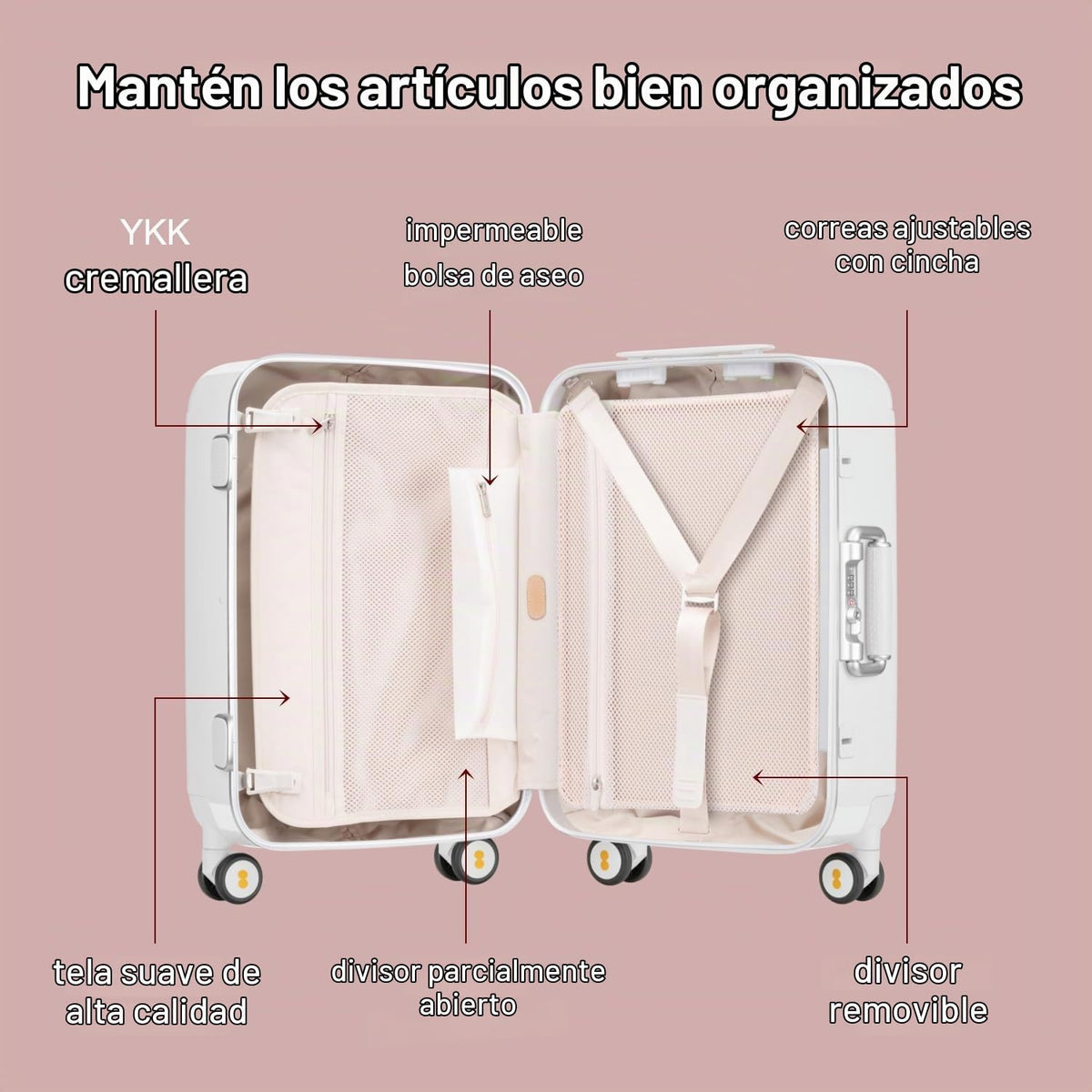 LEVEL8 Equipaje de mano aprobado por aerolíneas con marco de alumin...