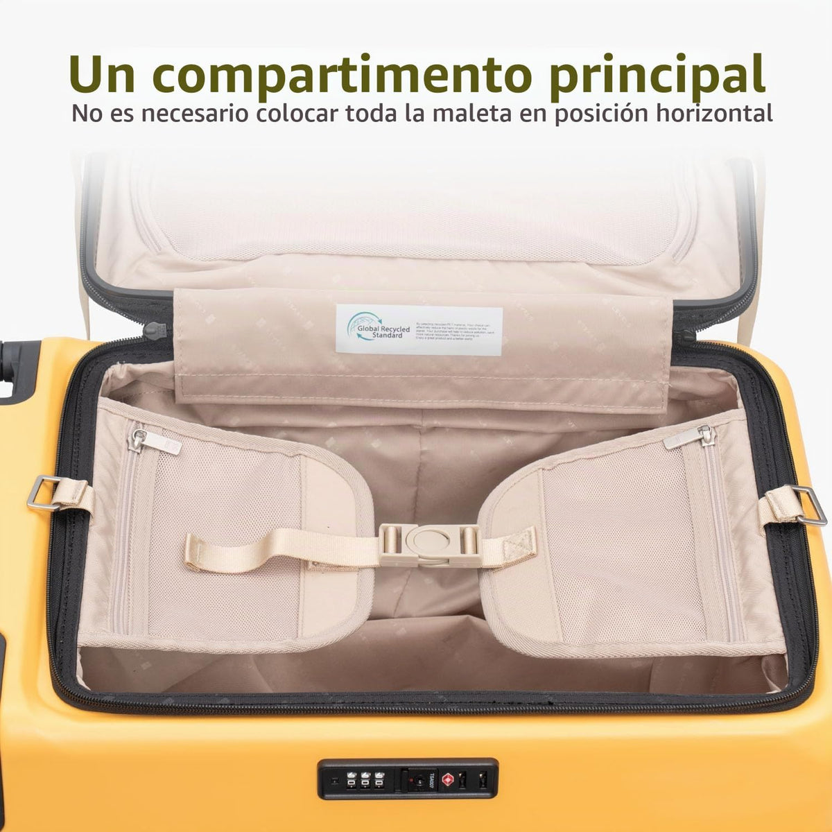 LEVEL8 Equipaje de mano Adventure Classic, Amarillo, 20 pulg. | Un...
