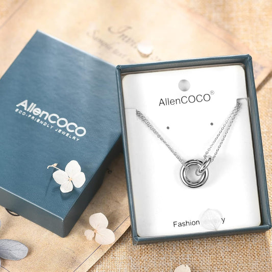 AllenCOCO - Collar de oro delicado para mujer, collares lindos y de...
