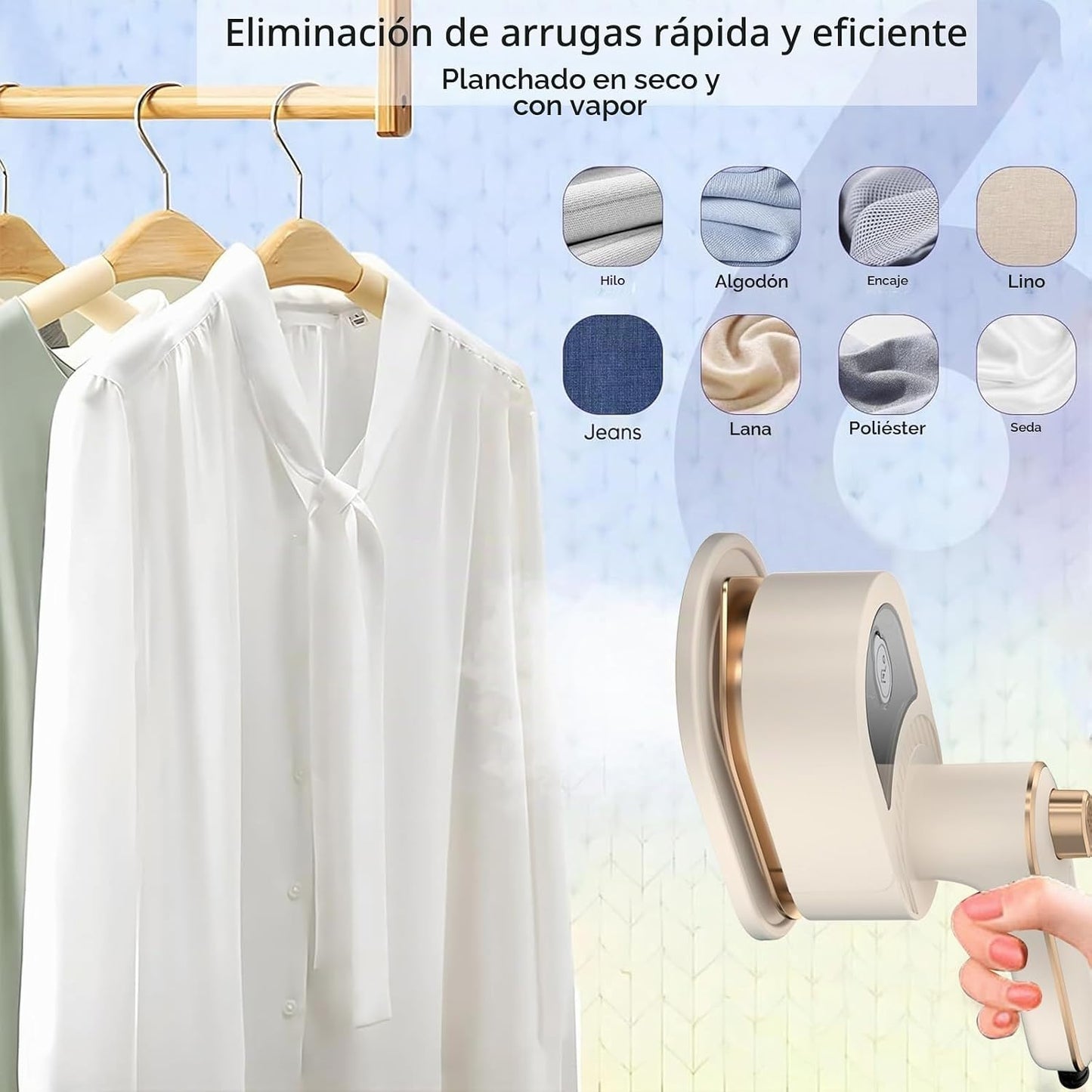 Vaporizador de viaje para ropa, 2 en 1, vaporizador portátil de man...