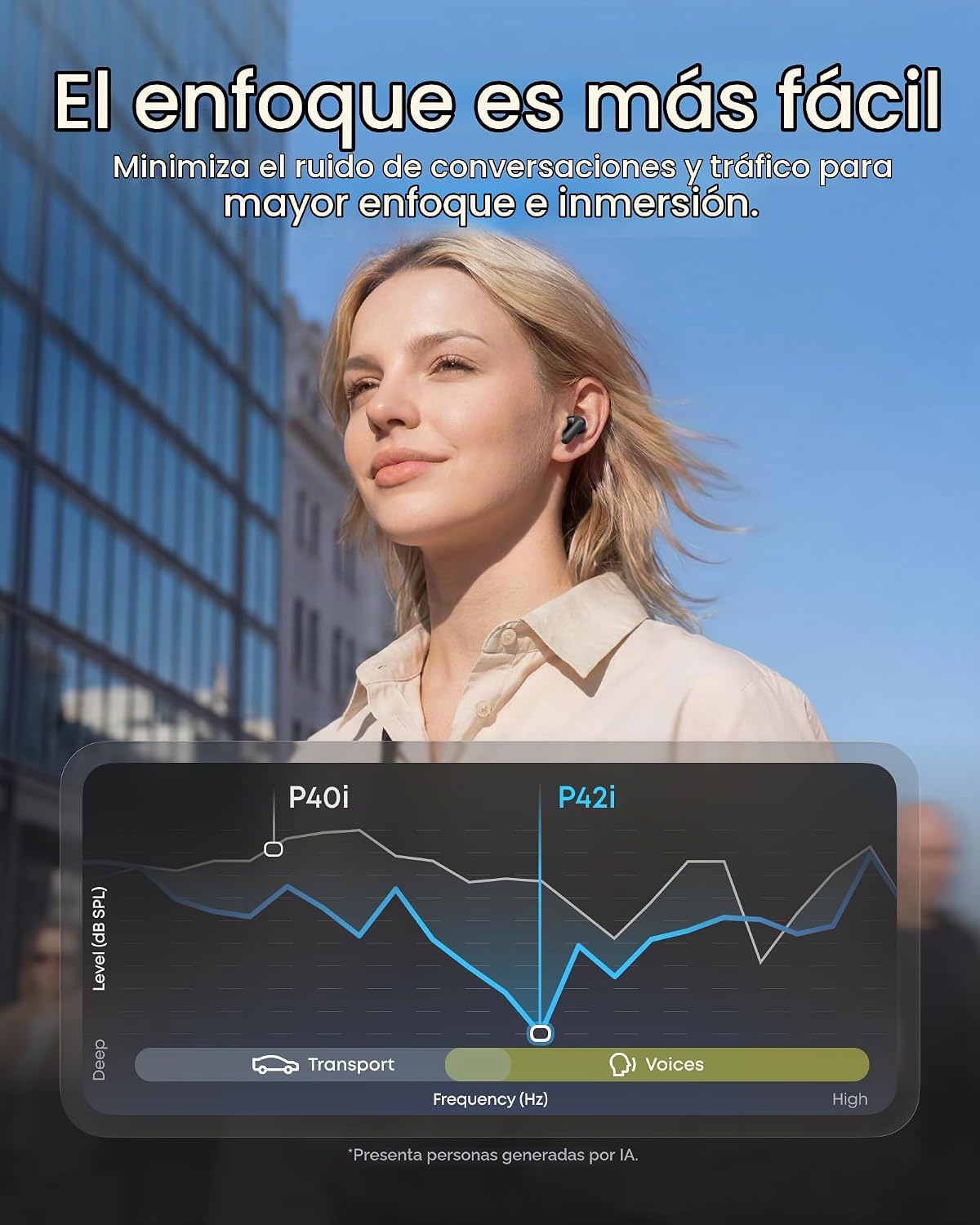 Auriculares inalámbricos Soundcore Anker P42i con ANC adaptativo pa...