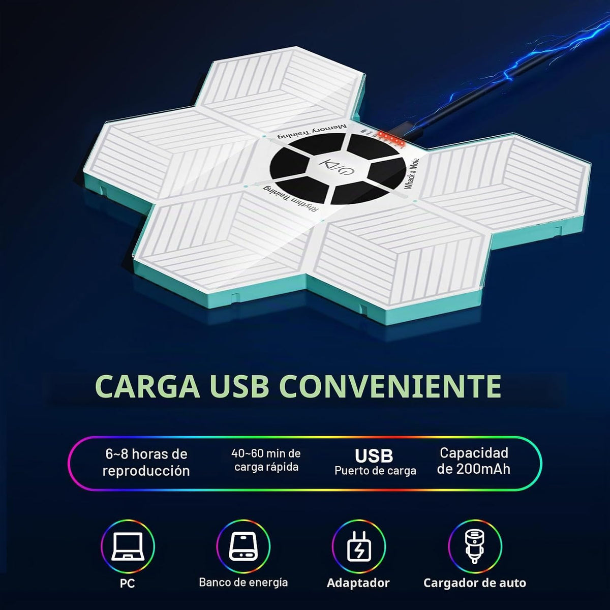ETPlanet Juego de memoria iluminado, juguetes electrónicos de mano...