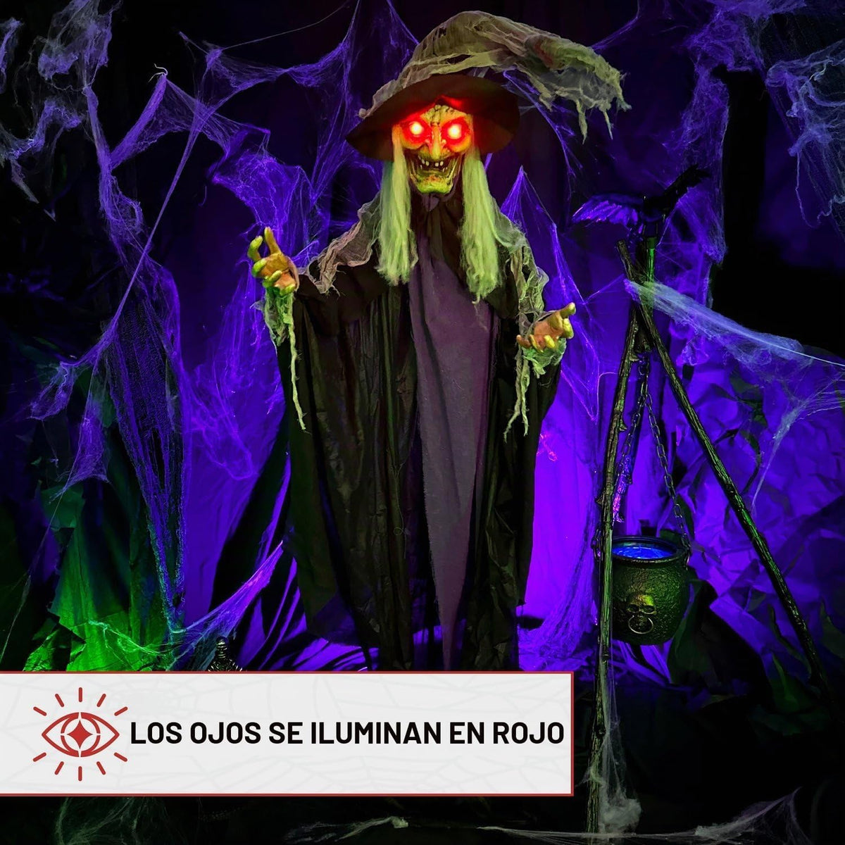Haunted Hill Farm - Bruja parlante aterradora de tamaño real, artic...