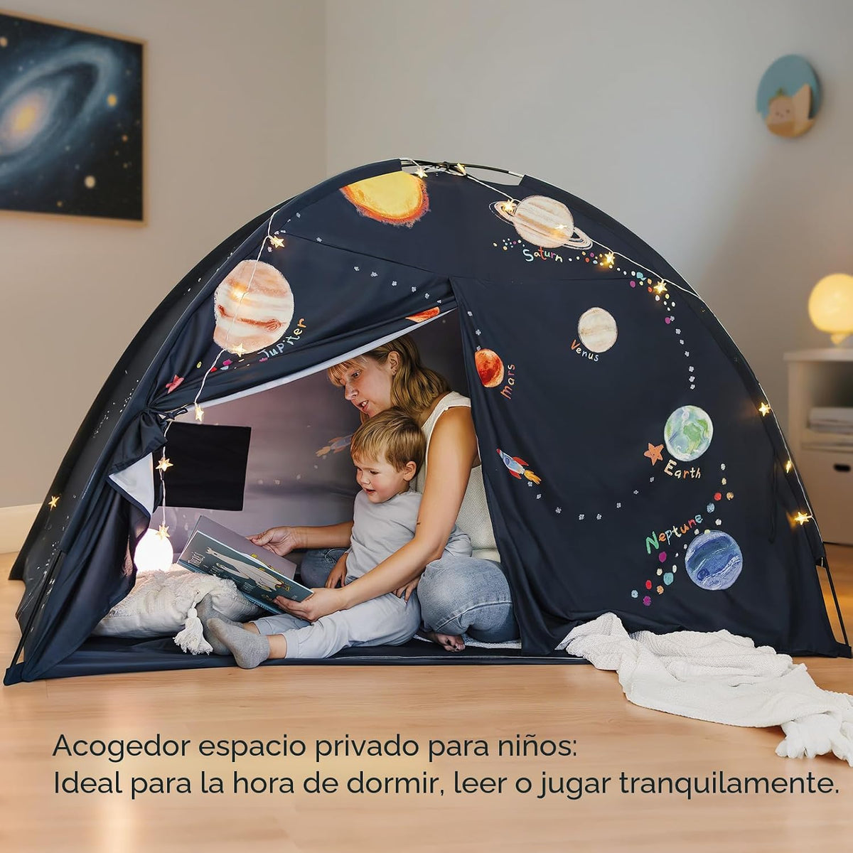 Tiny Land Tienda de campaña Space Galaxy para niños, toldo de cama...