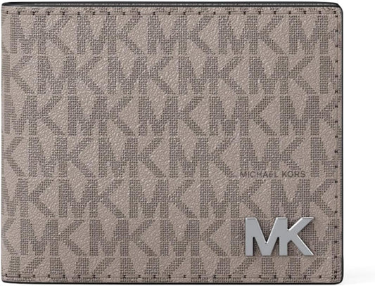 Michael Kors Billetera delgada para hombre, herrajes tonales platea...