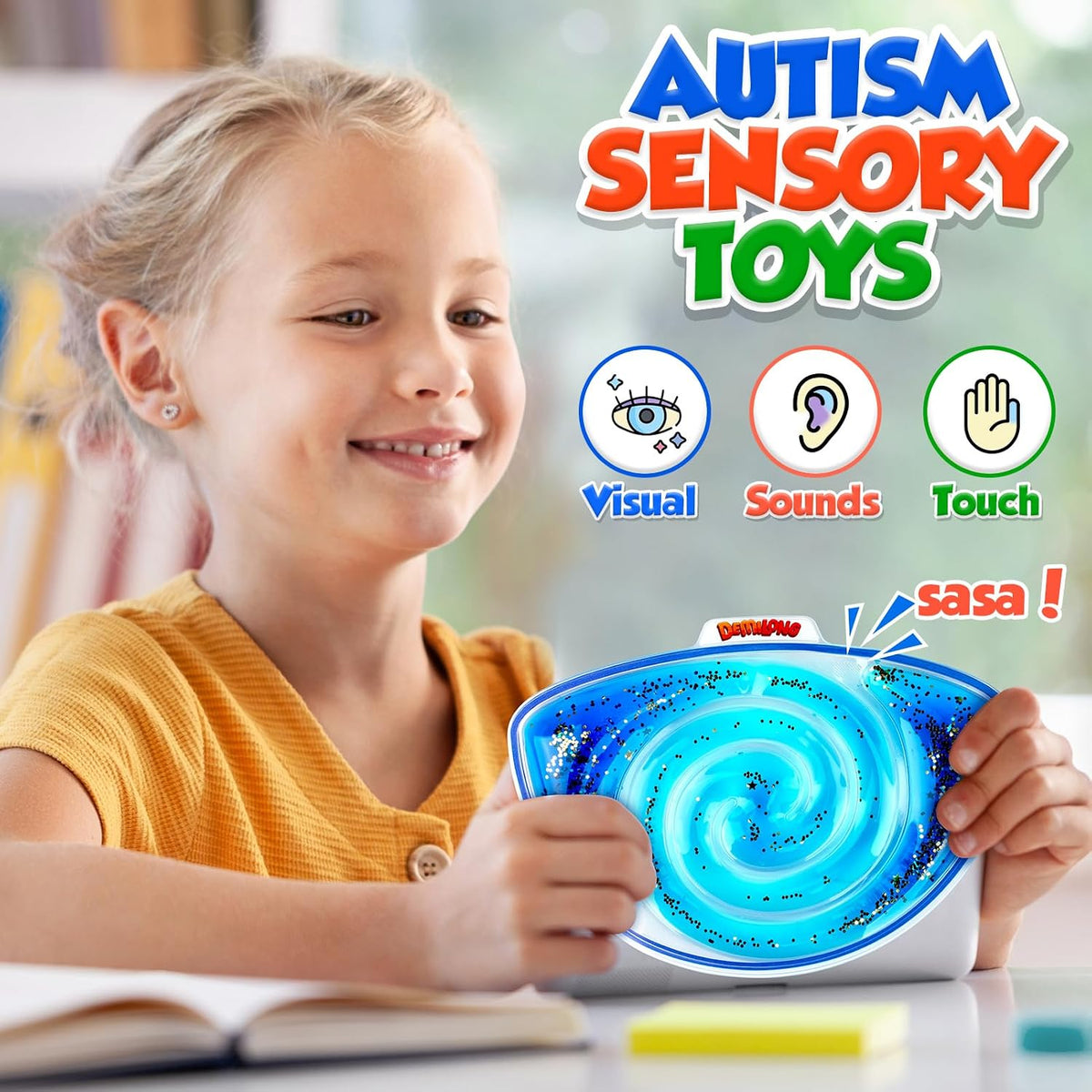 Juguetes antiestrés de mano para niños y adultos: almohadilla senso...