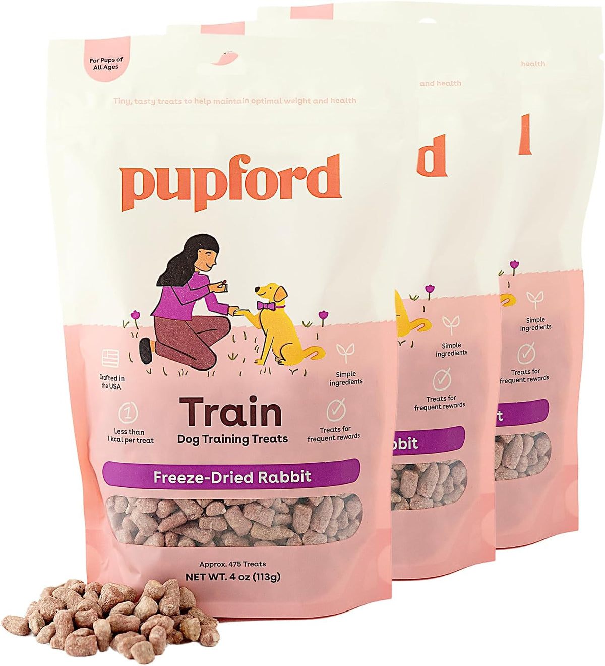 Golosinas de entrenamiento liofilizadas Pupford para perros y cacho...