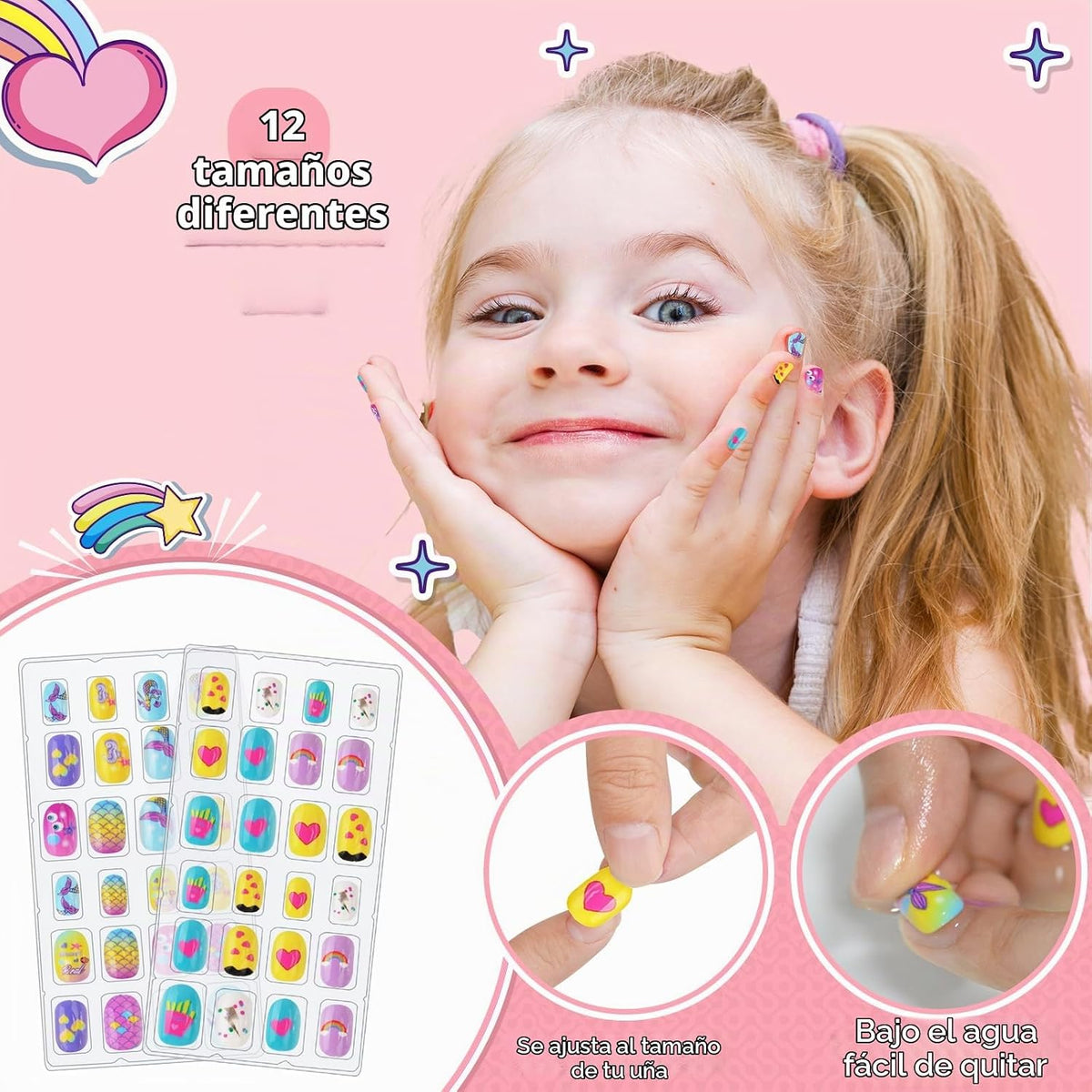 Ylovetoys Juego de esmaltes de uñas para niñas, salón de uñas para...