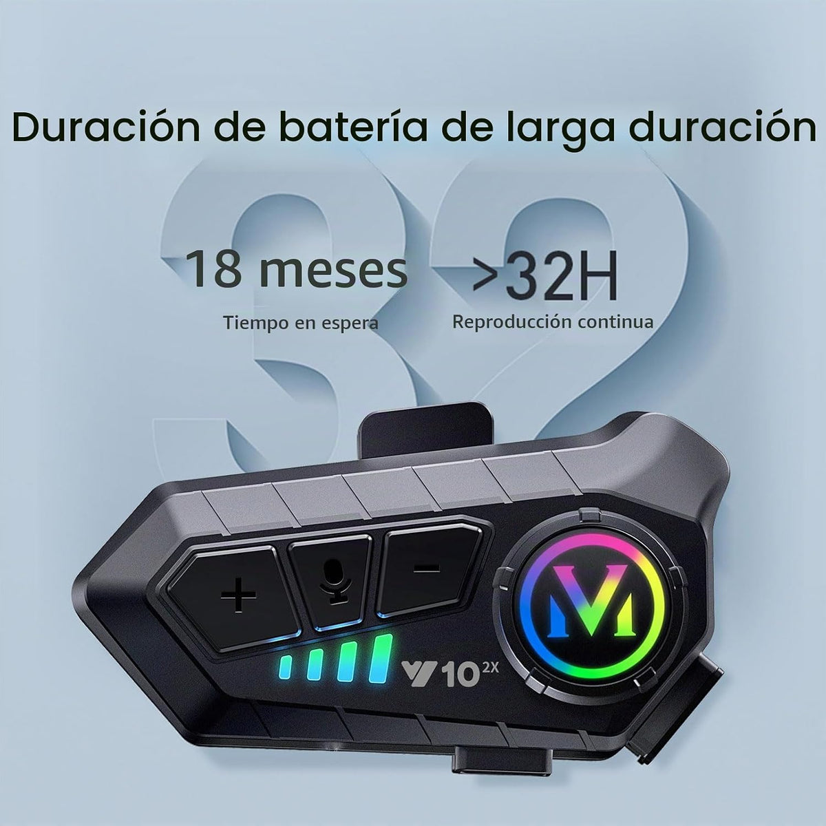 BTQILEYOO Y10-2X Auriculares Bluetooth para Casco de Motocicleta, I...