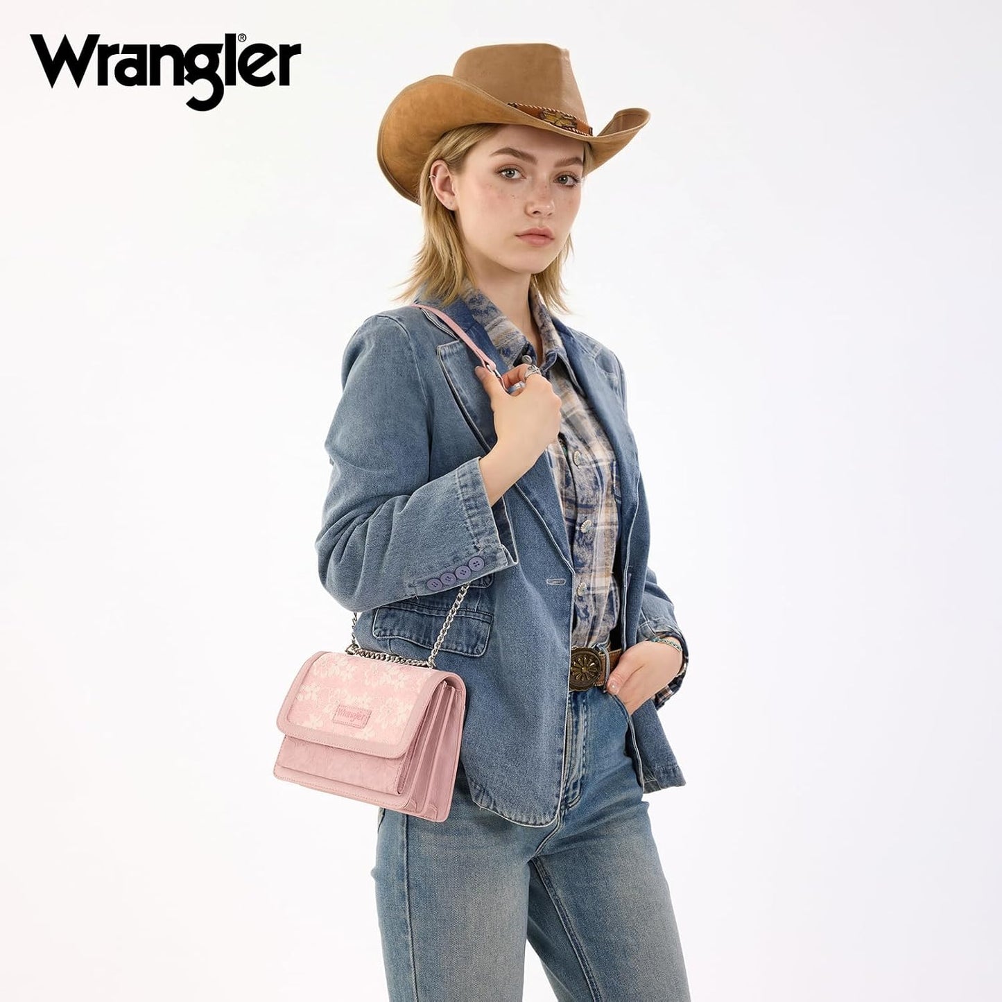 Wrangler - Bolso bandolera con solapa para mujer, estilo vintage, f...