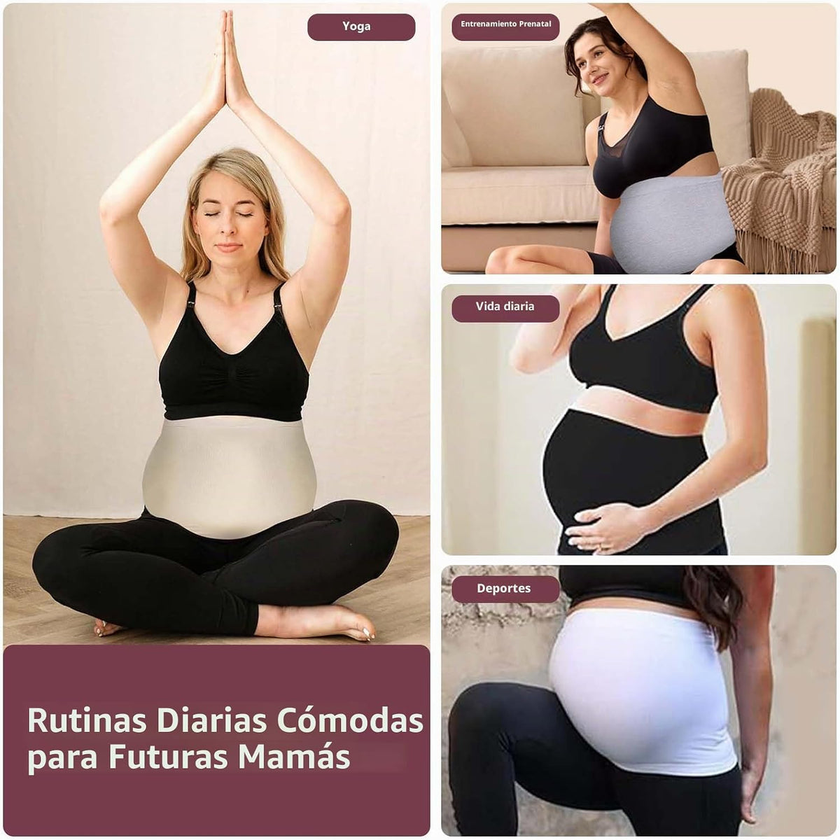 DIRAVO Banda para el vientre de maternidad para embarazo, antidesli...