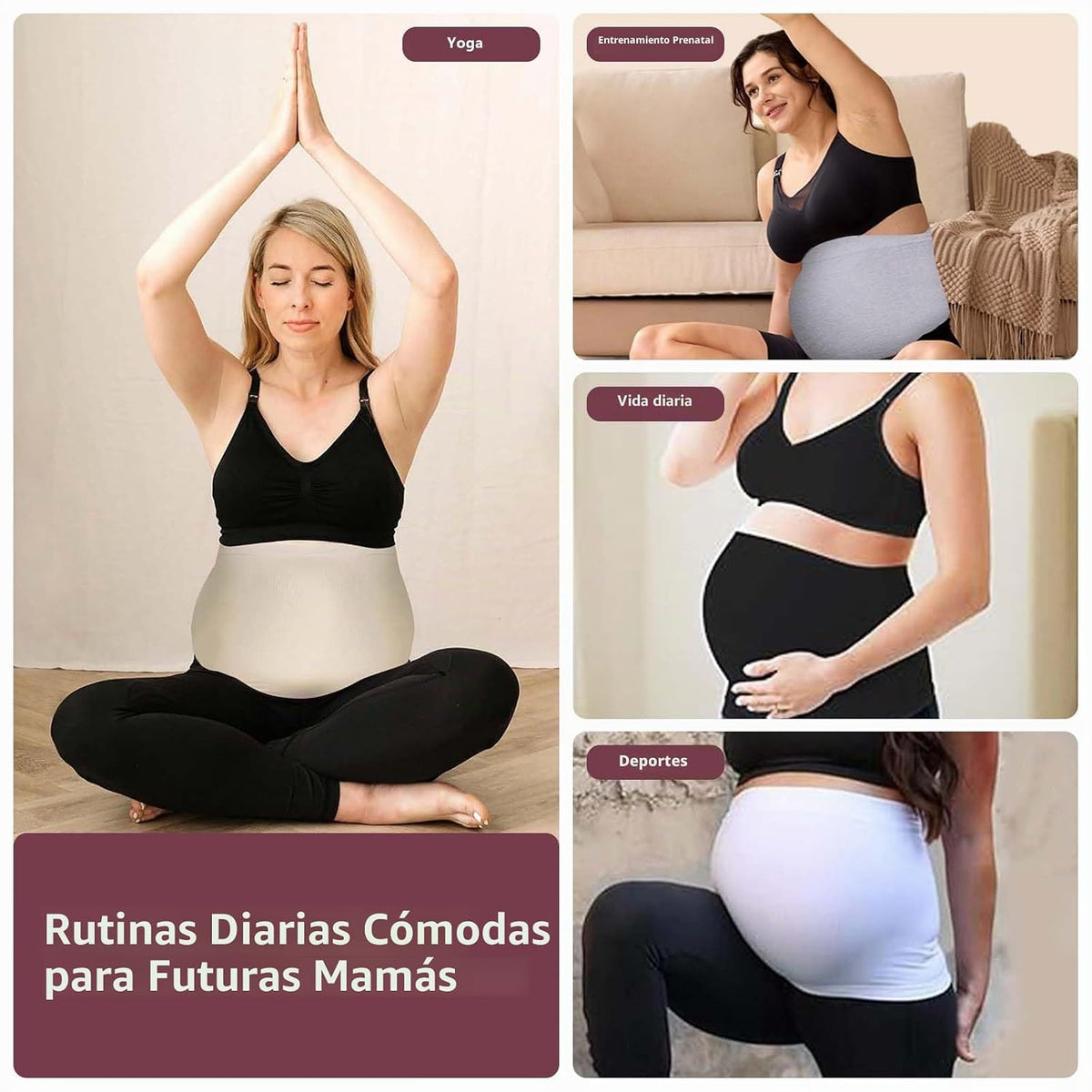 Diravo Paquete de 3 bandas para el vientre de maternidad para embar...