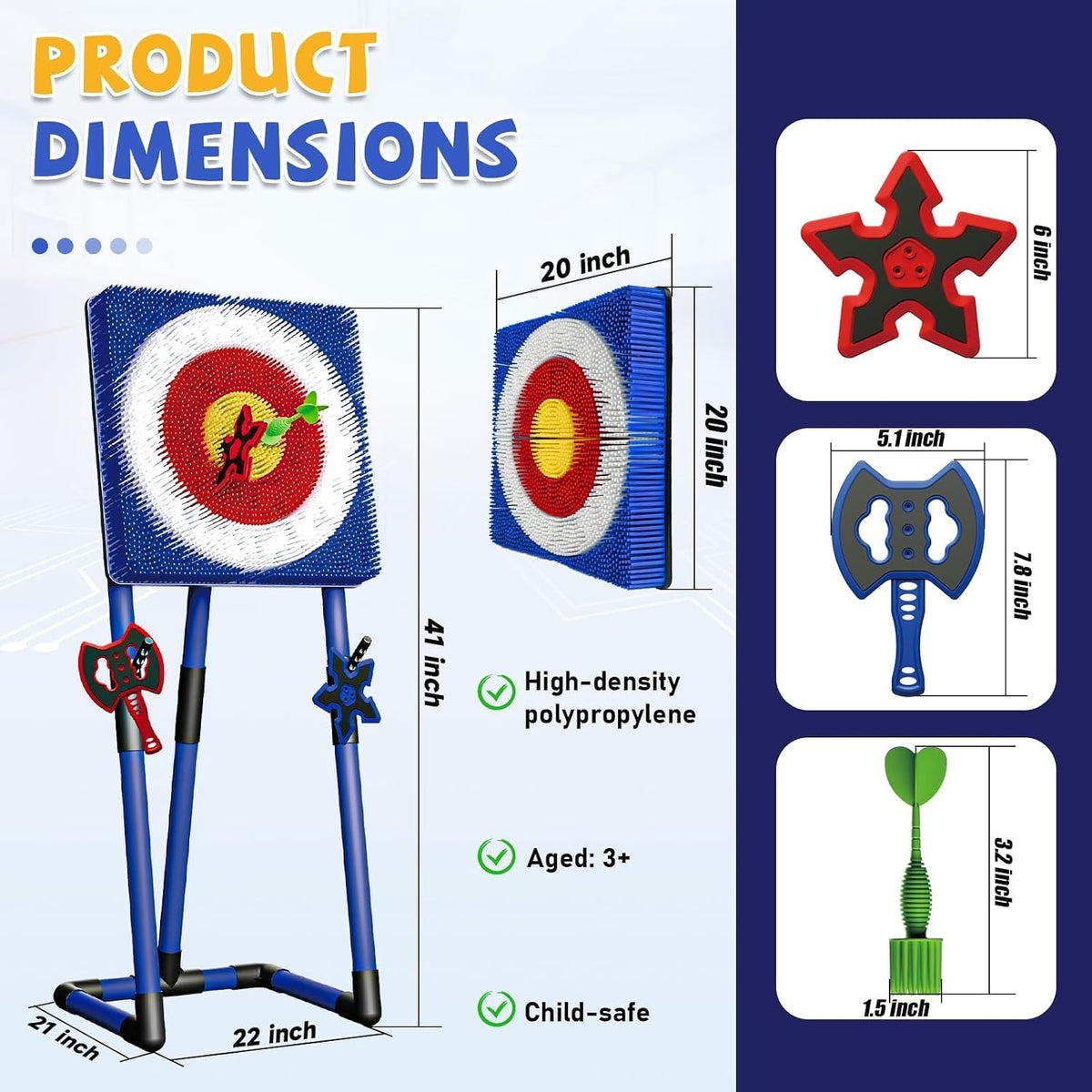 Juego de lanzamiento de hacha para patio trasero \u2013 Kit de tiro...