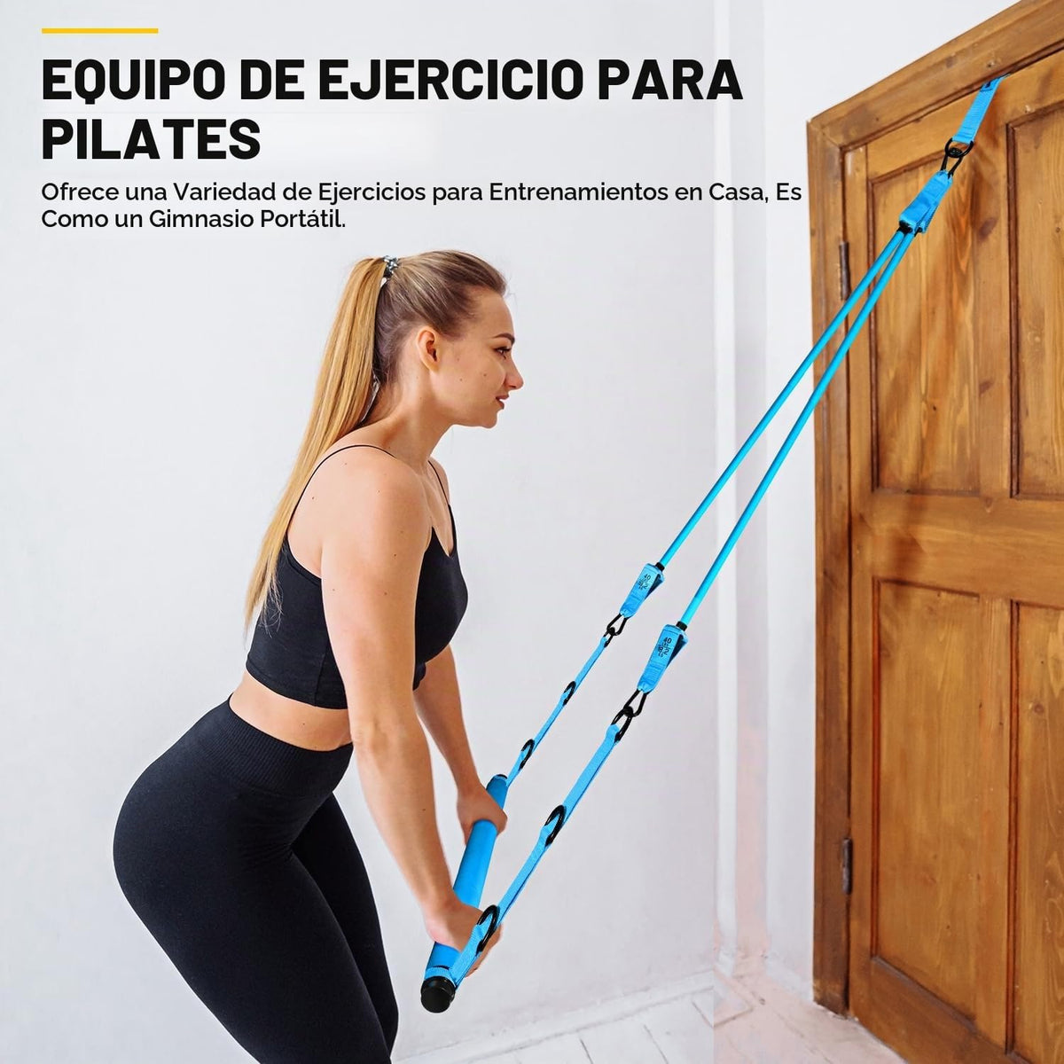 Kit de barra de pilates Ayombo con bandas de resistencia, equipo de...