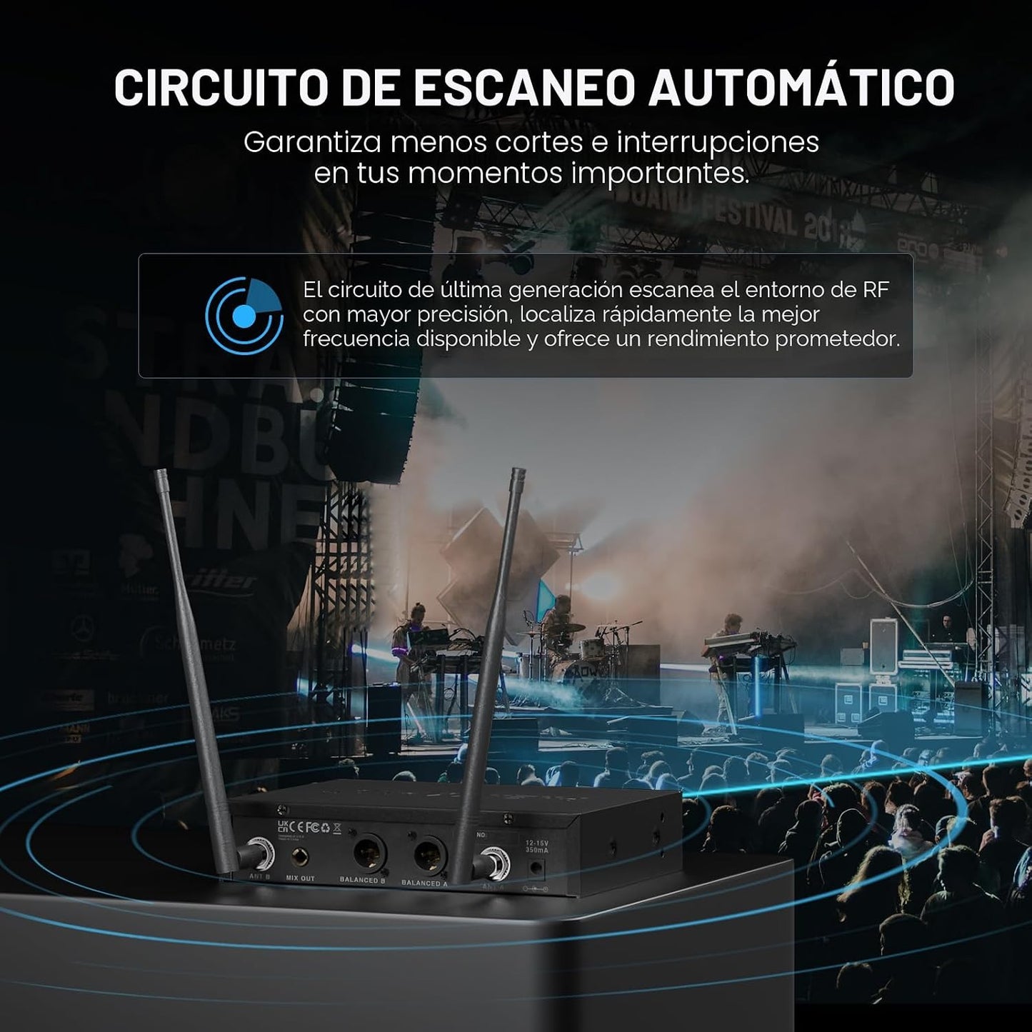 Phenyx Pro Sistema de micrófono inalámbrico, micrófonos inalámbrico...