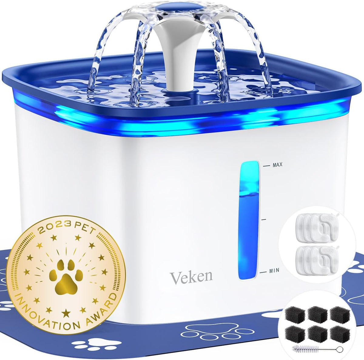 Veken Innovation Award Ganadora de 95 oz\/2.8 L Fuente de agua para...