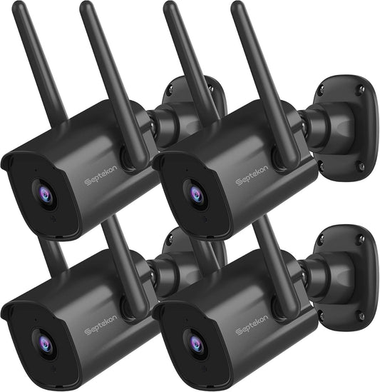 Septekon 2K - Cámaras de seguridad para el hogar, paquete de 4, cám...