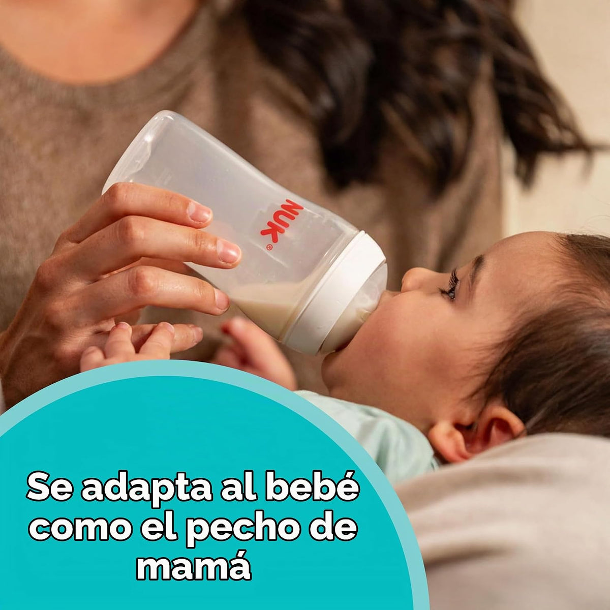 NUK Perfect Match - Botella de vidrio natural + anticólico, 4 onzas...