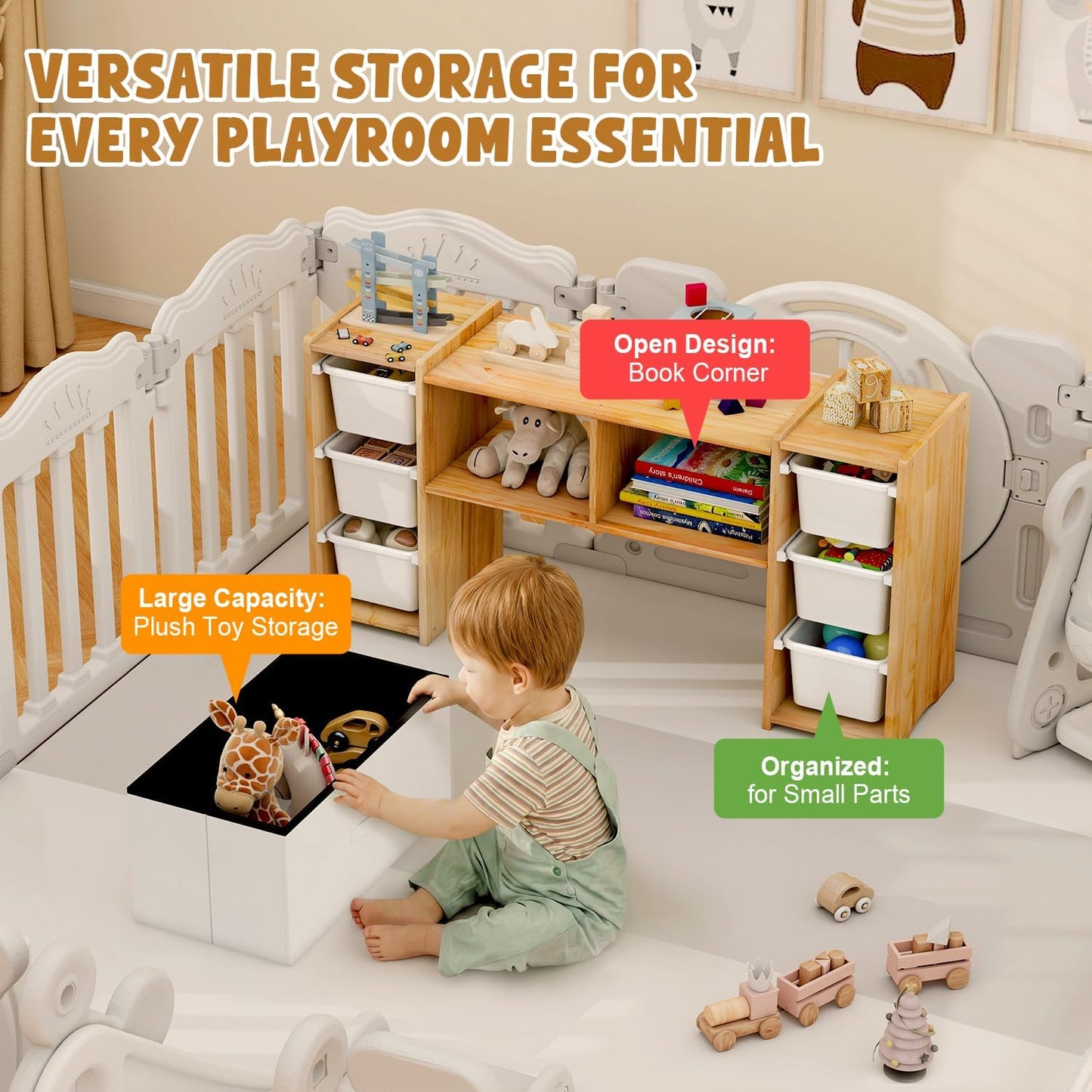 MallBest Estantería Montessori para Niños - 100% Madera de Pino Mac...