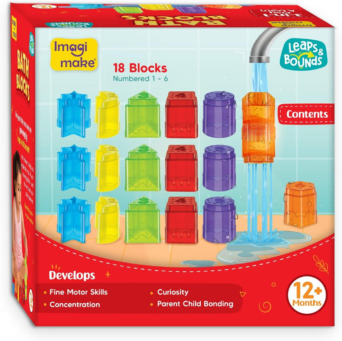 Imagimake Bloques de Baño Juguetes para Bebés | Leaps &amp; Bounds...