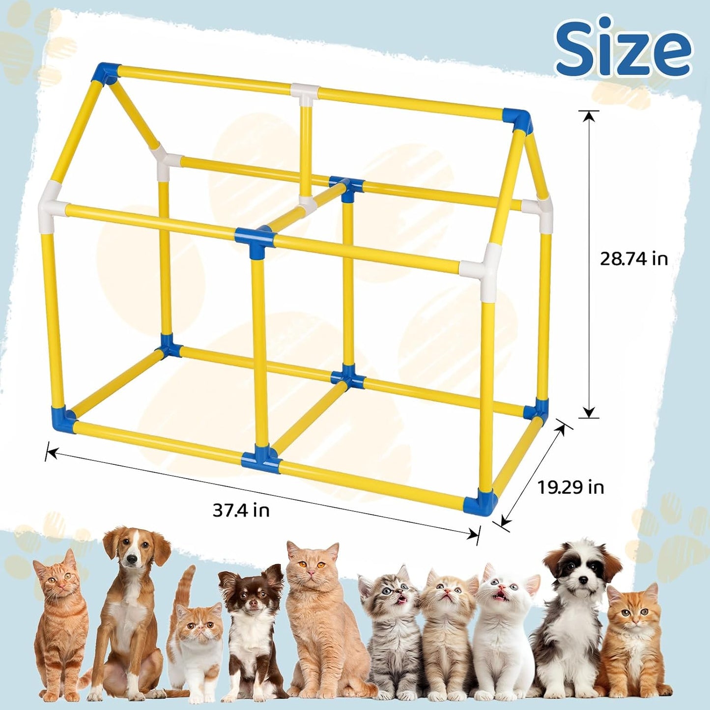 Liitrton Gimnasio para cachorros para perros pequeños y gatitos, ma...