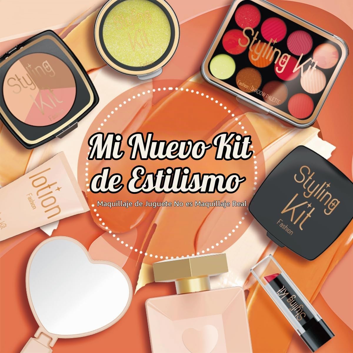 Kits de maquillaje falso para niñas, juguetes de maquillaje de simu...