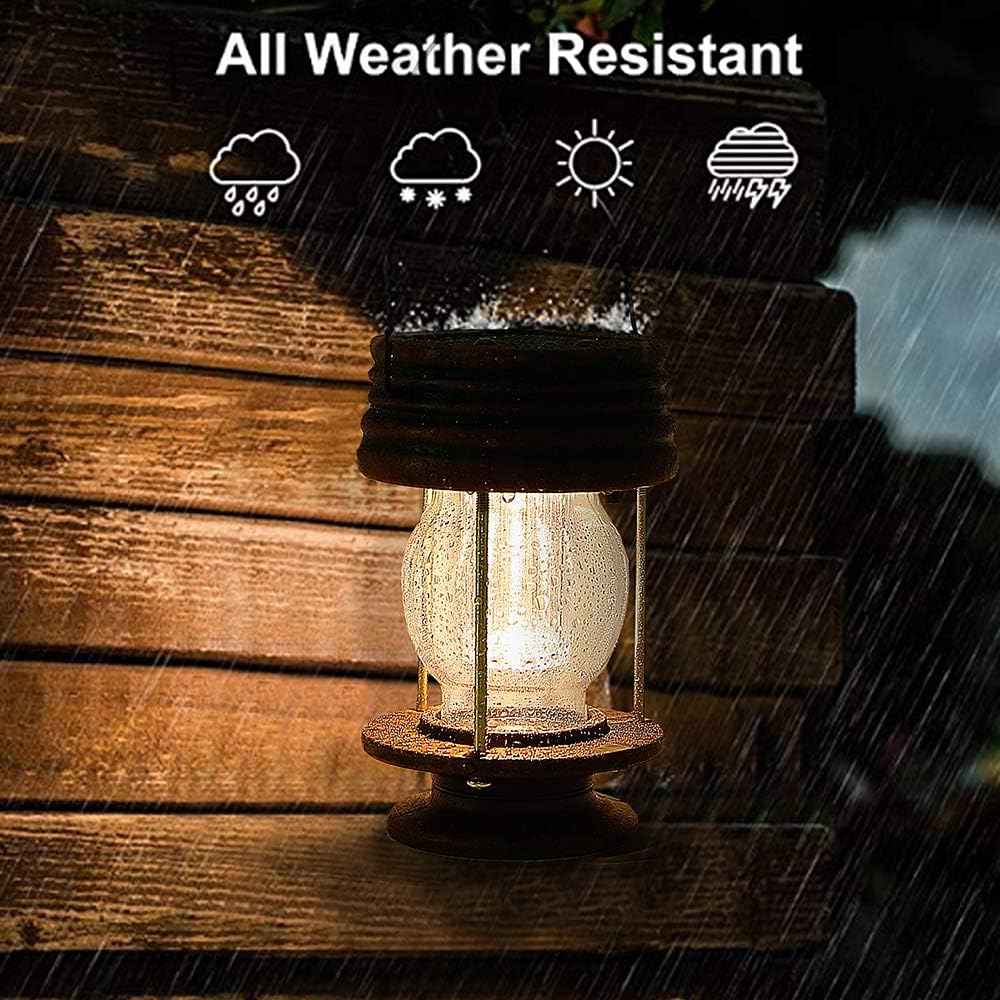 pearlstar Farol solar para exteriores, impermeables, colgantes para...