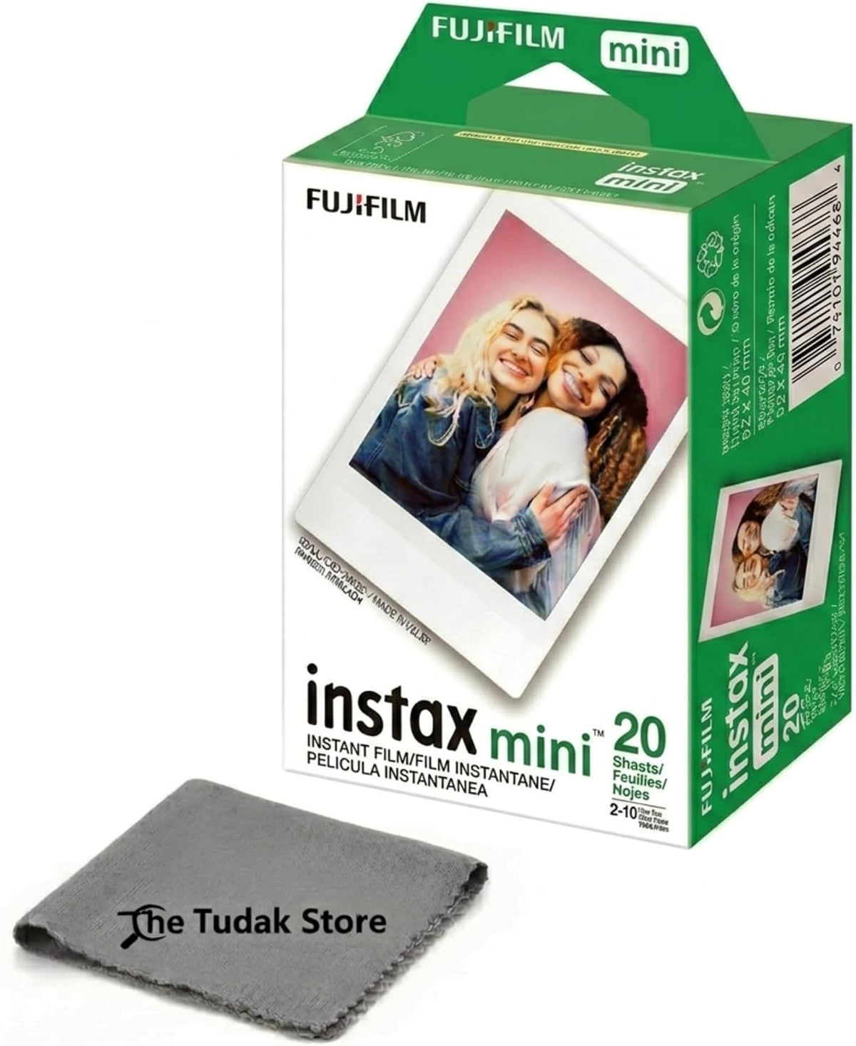 Fujifilm Instax Mini película instantánea, 20 hojas, luz diurna bla...