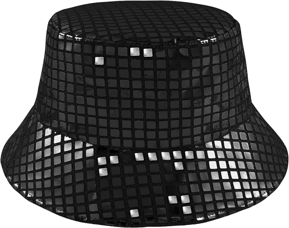 MILAKOO Sombrero de pescador con purpurina brillante con diamantes...