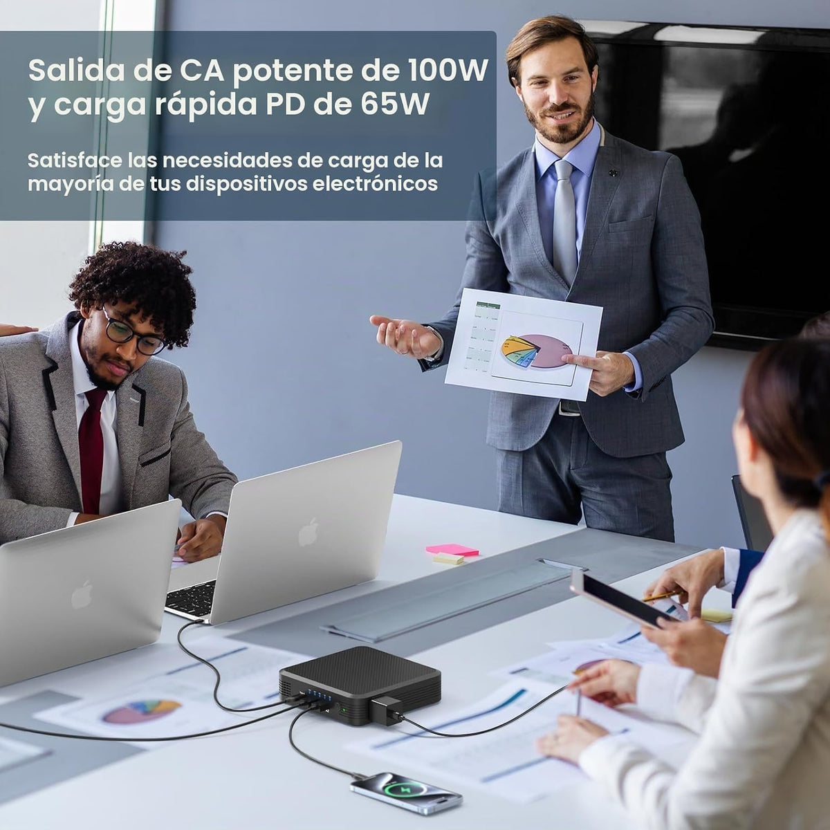 Paopaoyu Banco de energía portátil para laptop de 100 W, salida de...
