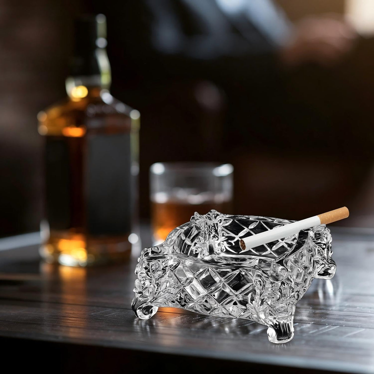 Bendbo Ceniceros de cristal para cigarrillos, cenicero moderno deco...