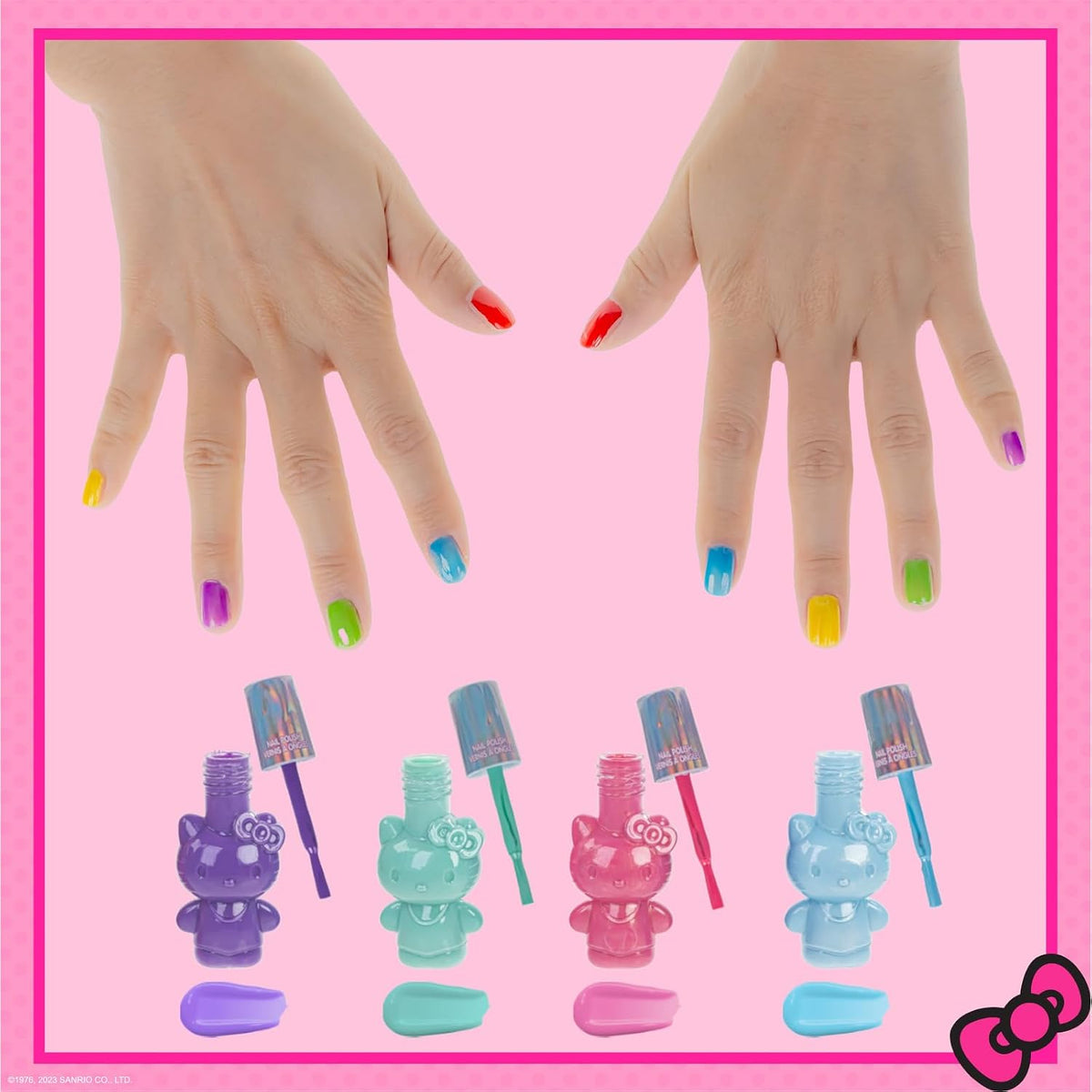 Hello Kitty - Juego de maquillaje con esmalte de uñas y brillo de l...