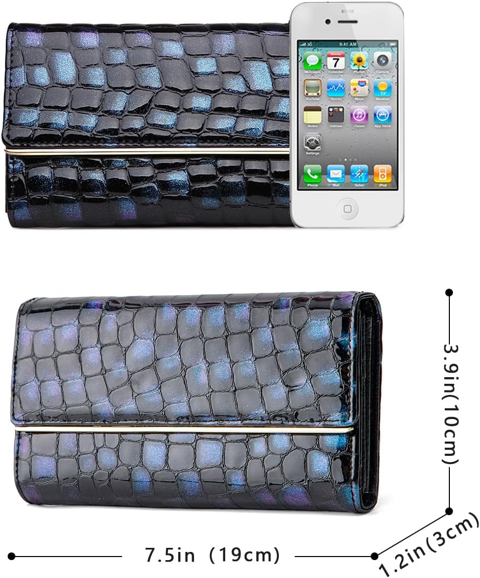 FEIMINA Billetera para mujer, de gran capacidad, con bloqueo RFID,...