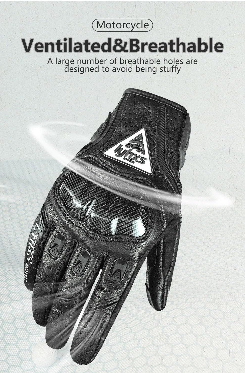 LYHXS-MOTOS Guantes de motocicleta para hombres y mujeres, de fibra...