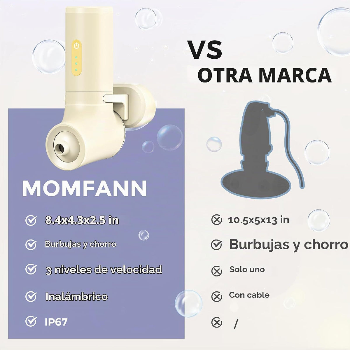 MOMFANN Bath Jet Spa, accesorios de bañera portátiles inalámbricos...