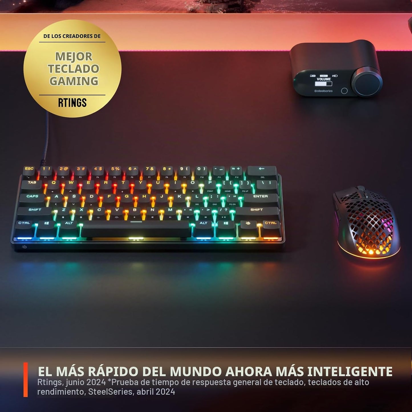 SteelSeries Apex Pro Mini Gen 3 OmniPoint 3.0 Interruptores HiperMa...