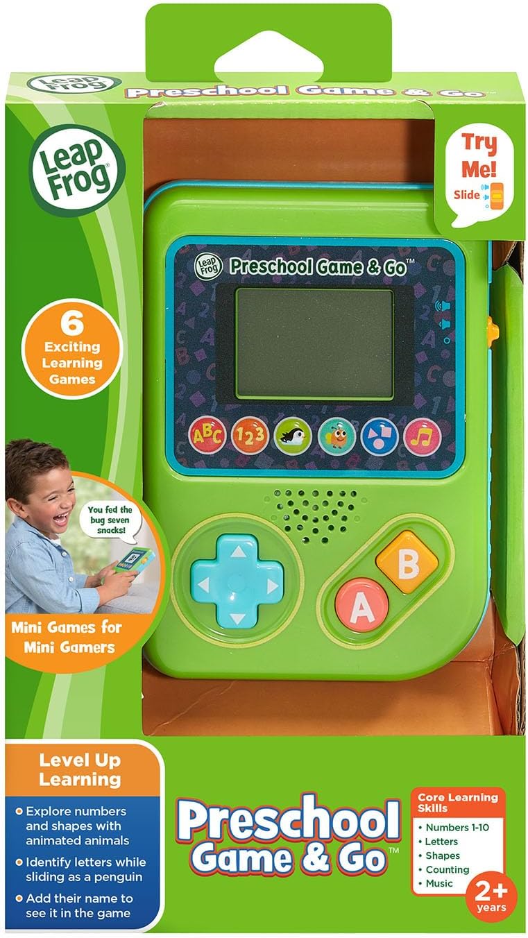LeapFrog Juguete de videojuego de mano preescolar Game and Go, verde