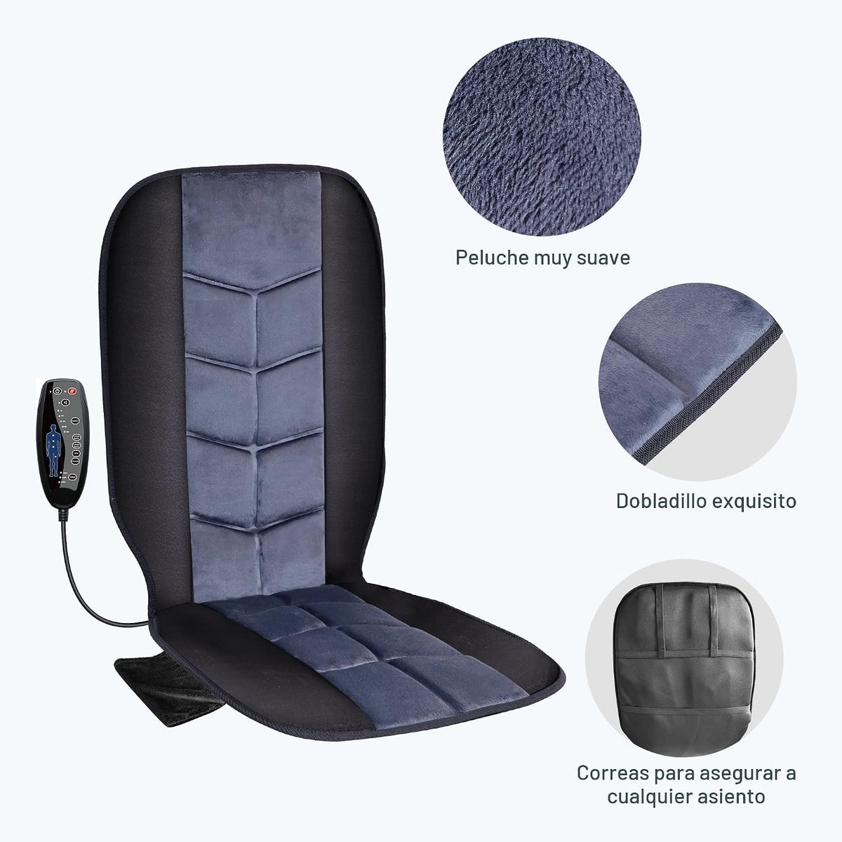 CILI Almohadilla para silla de masaje, masajeador de espalda con ca...