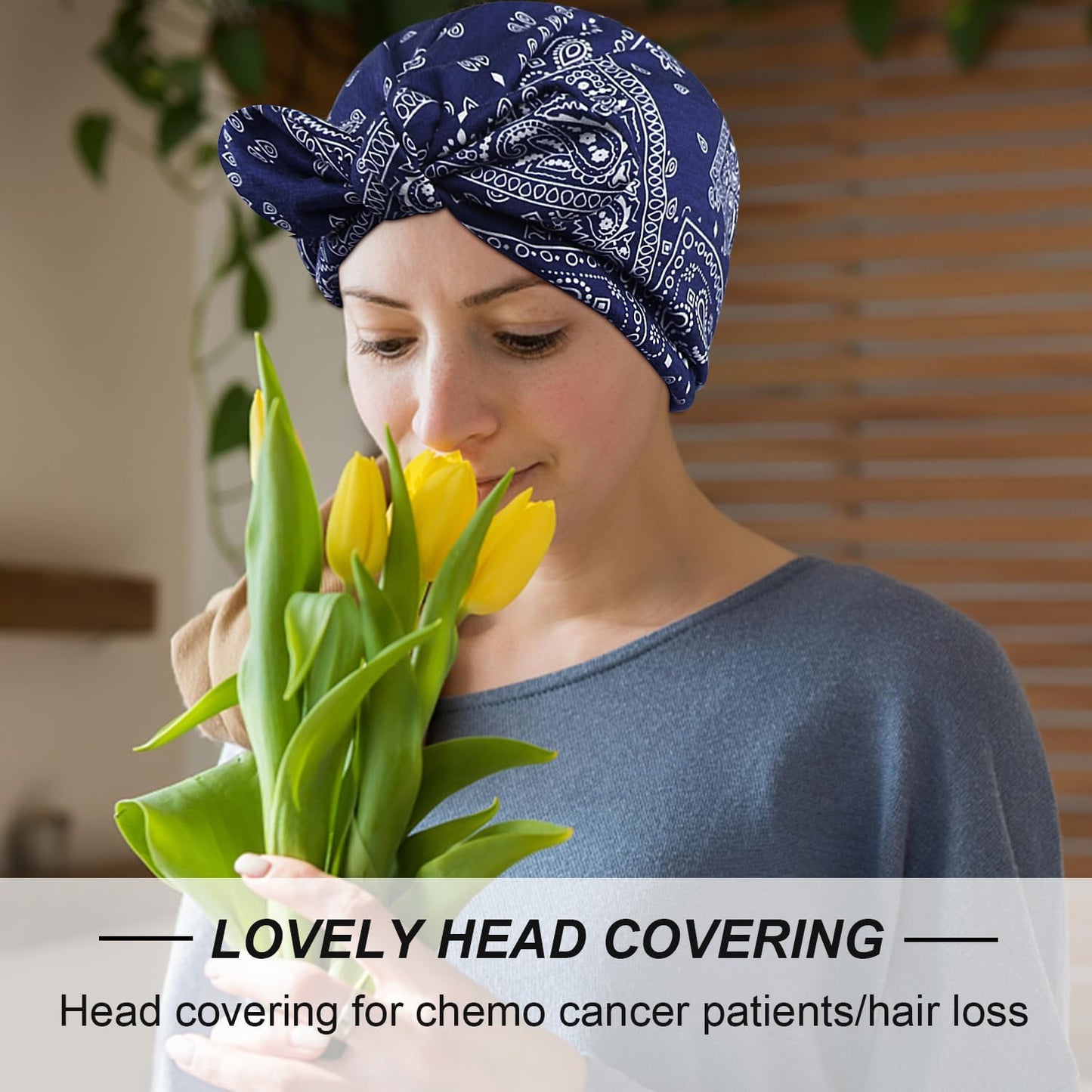 Ababalaya Gorros con forro de satén para mujeres, gorros para quimi...