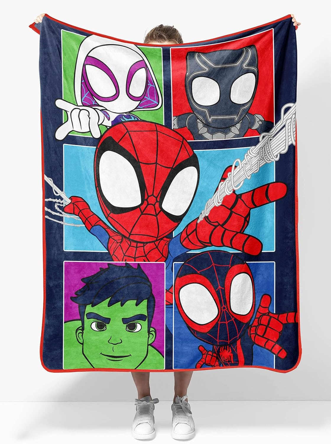 Sunny Side Up Manta de viaje de felpa Marvel Spidey &amp; His Amazi...
