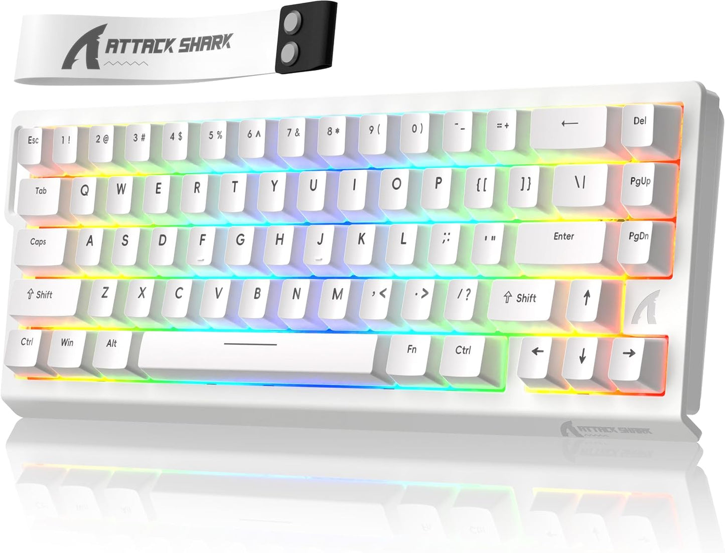 ATTACK SHARK X68 HE 8000Hz Teclado de disparo rápido, 0.000 in RT d...
