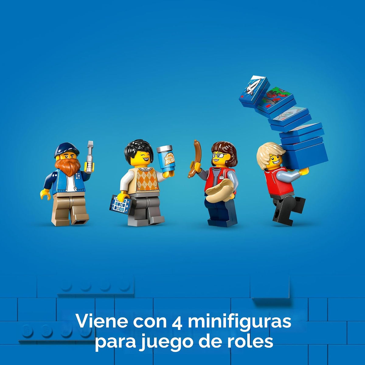 LEGO Camión de reparto amarillo de la ciudad, juguete de construcci...