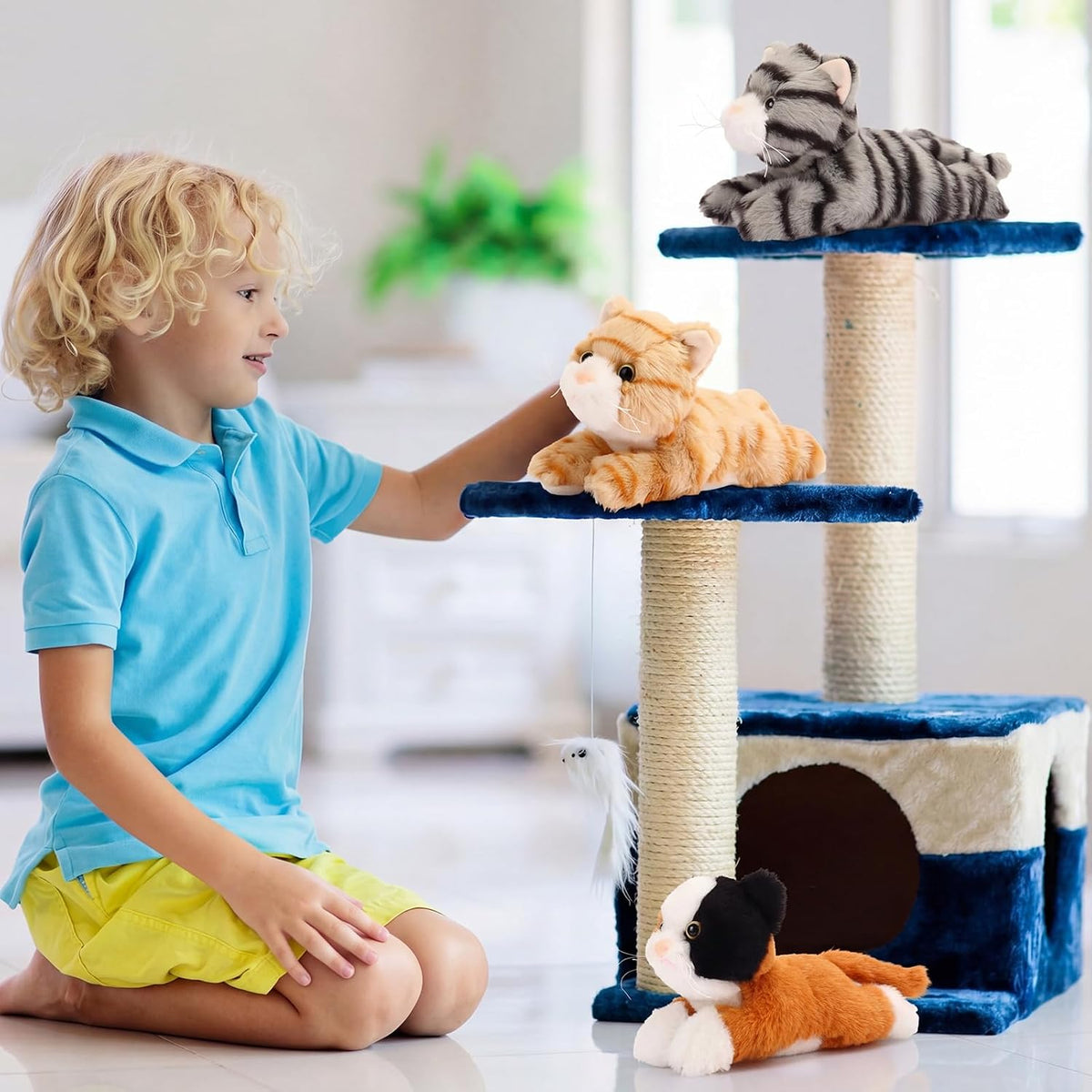 Harrycle 3 piezas de gato de 9 pulgadas de peluche de regalo, estil...