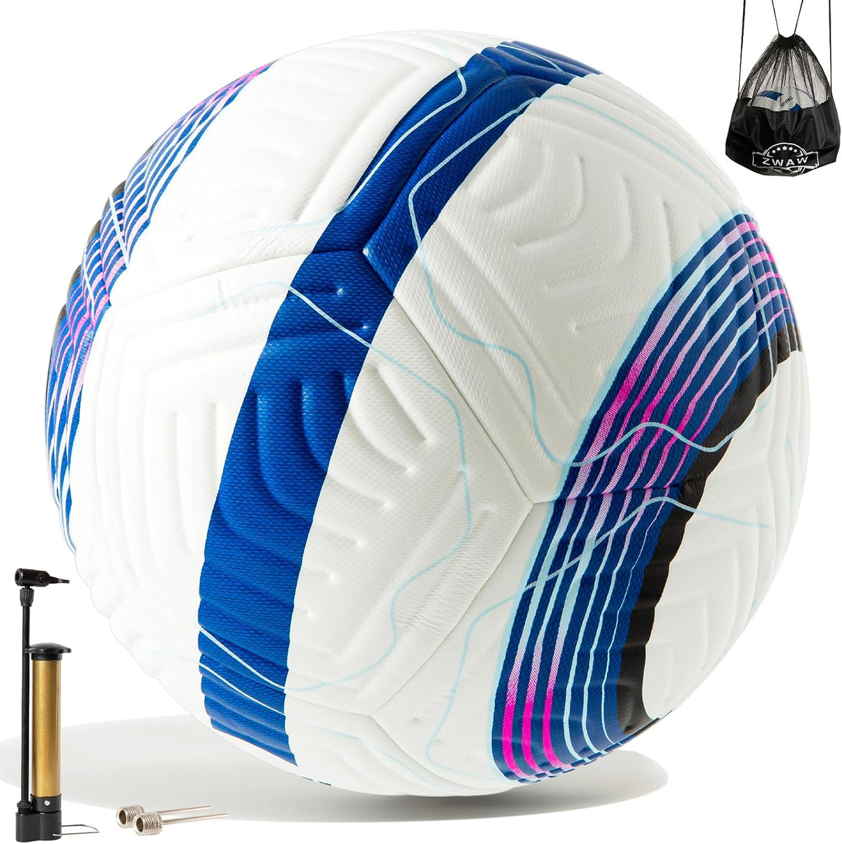 Balón de fútbol oficial de partido ZWAW tamaño 5 \u2013 de cuero PU...